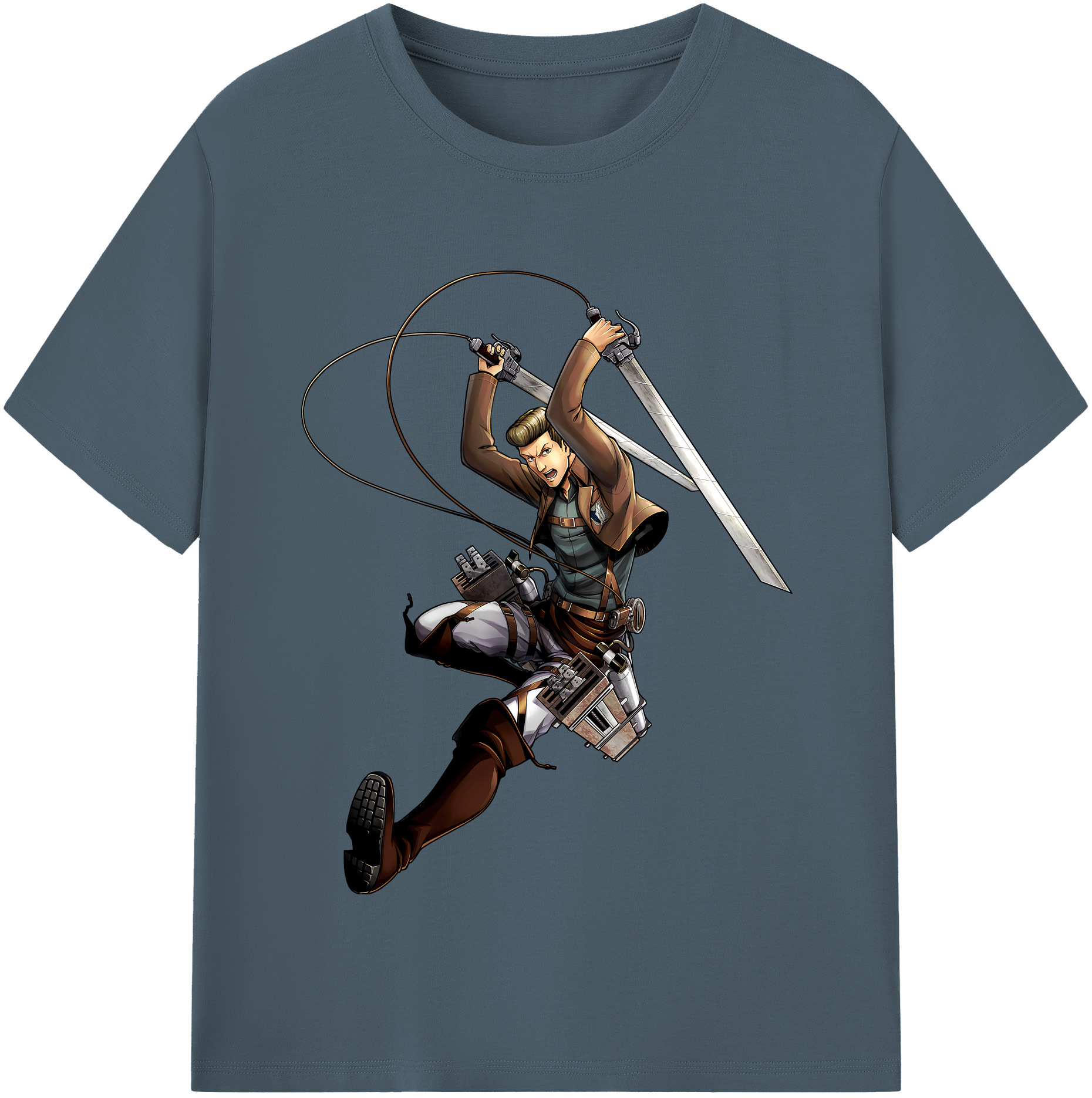 （画像用） 進撃の巨人 Attack on Titan 綿100％半袖Tシャツ（フロントプリント）